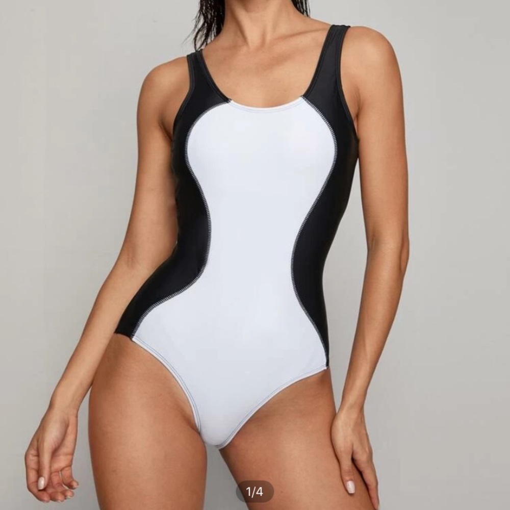 two tone bathing suit XS